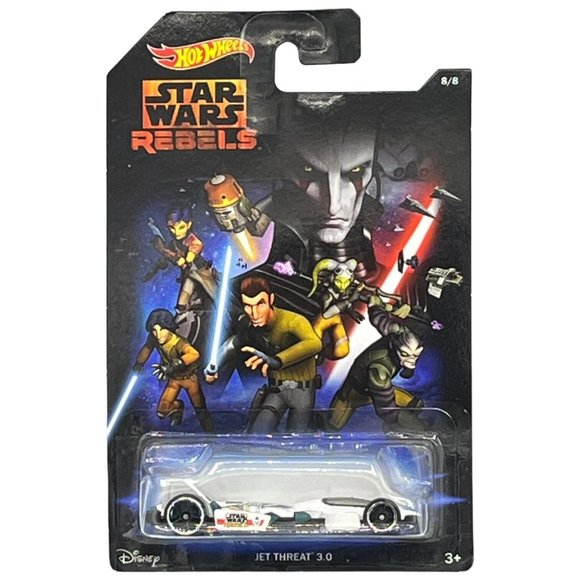 Hot Wheels Other - HOT WHEELS Star Wars Rebels Movie Series JET THREAT 3.0 White Chrome Black OH5's